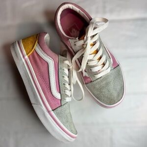 Vans Old Skool Colorblock Pink, Orange & Light Blue 1.5